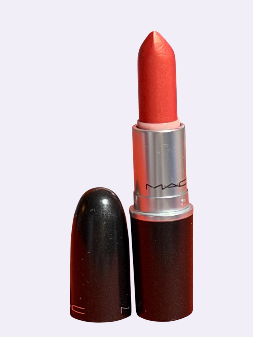 MAC CB 96 Frost Finish Shimmering Red & Gold Lipstick - Picture 9 of 12